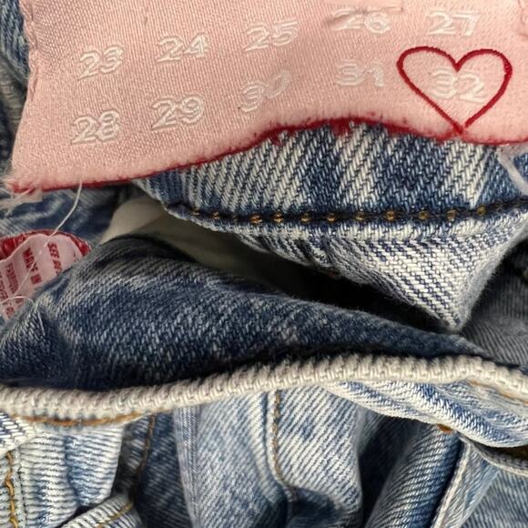 Revice Denim Super 80’s Button Fly High Rise Straight Leg Jeans Distressed - Picture 8 of 10